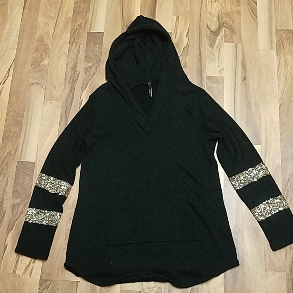 XL Bellamie V-Neck Tunic Sweater Hoodie